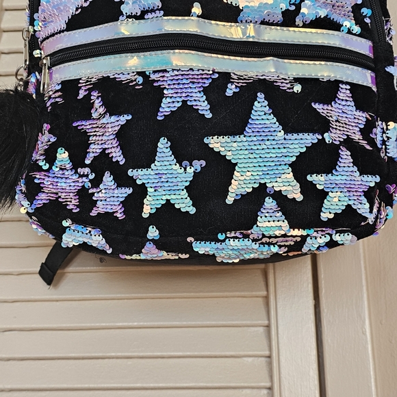 JUSTICE Velvet Sequin Star Rebel Retro Bag   V-G - Picture 8 of 8